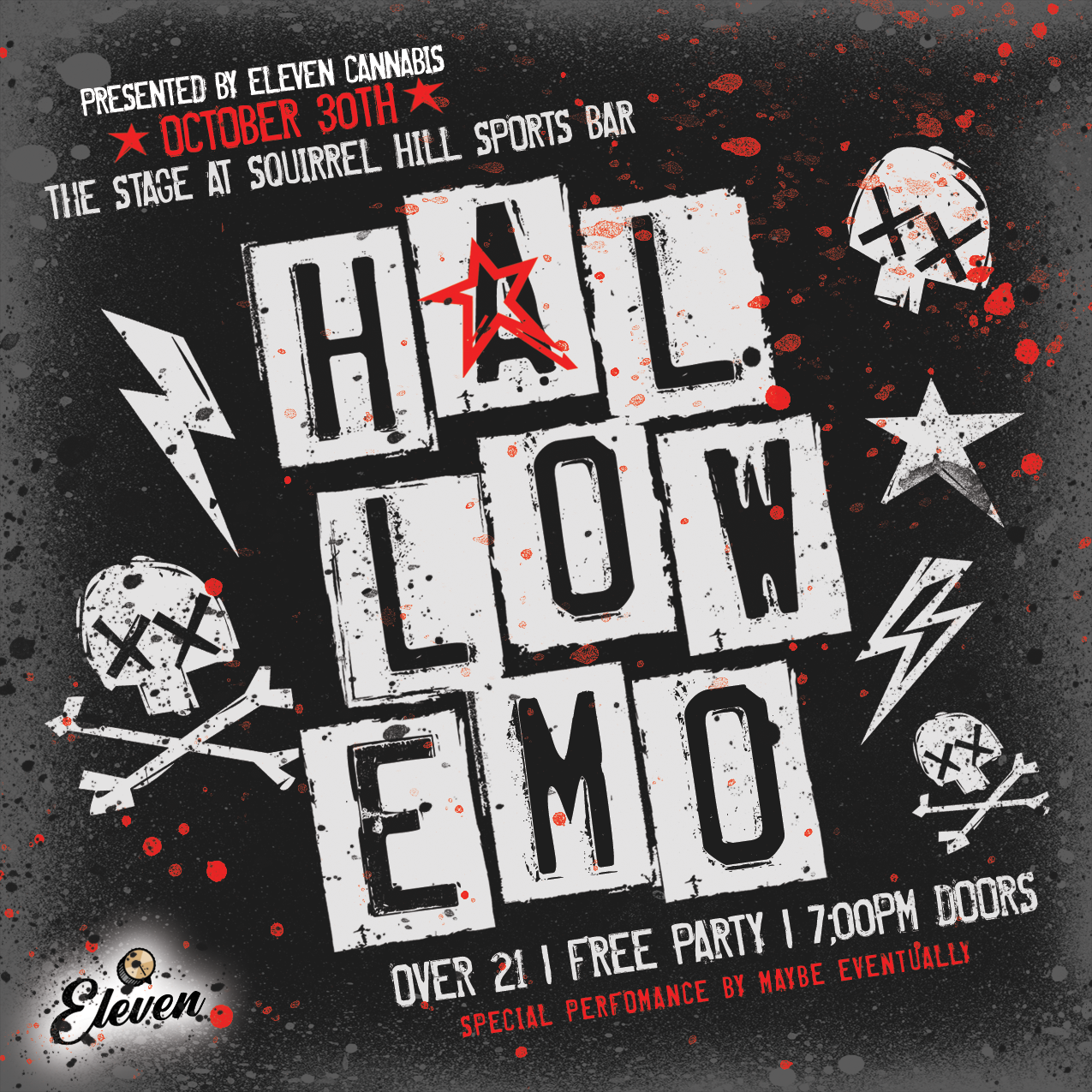 Emo Night Pittsburgh - Halloween Party - Over 21 - with Maybe Eventually event poster