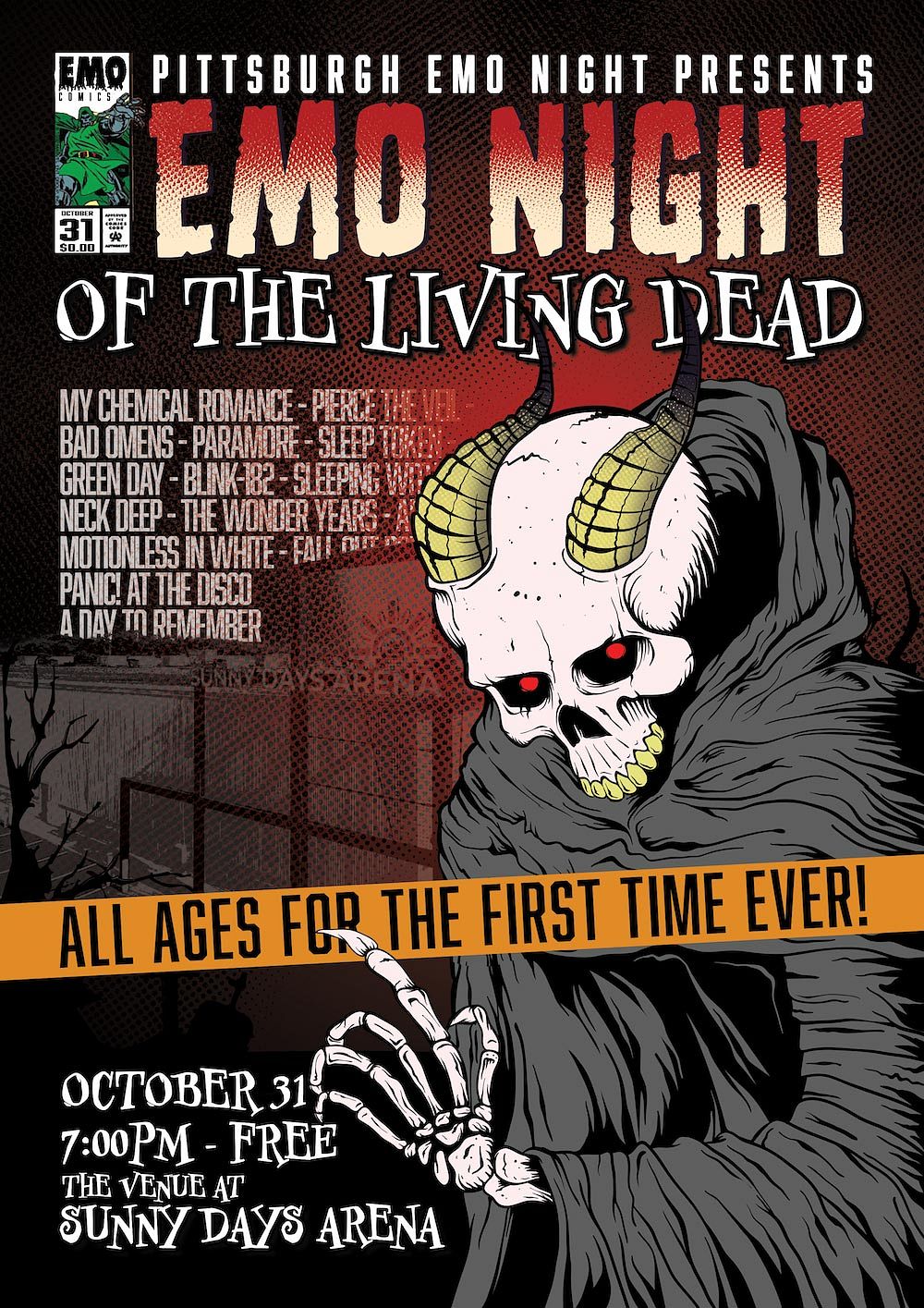 Pittsburgh Emo Night of the Living Dead - Free - All Ages event poster