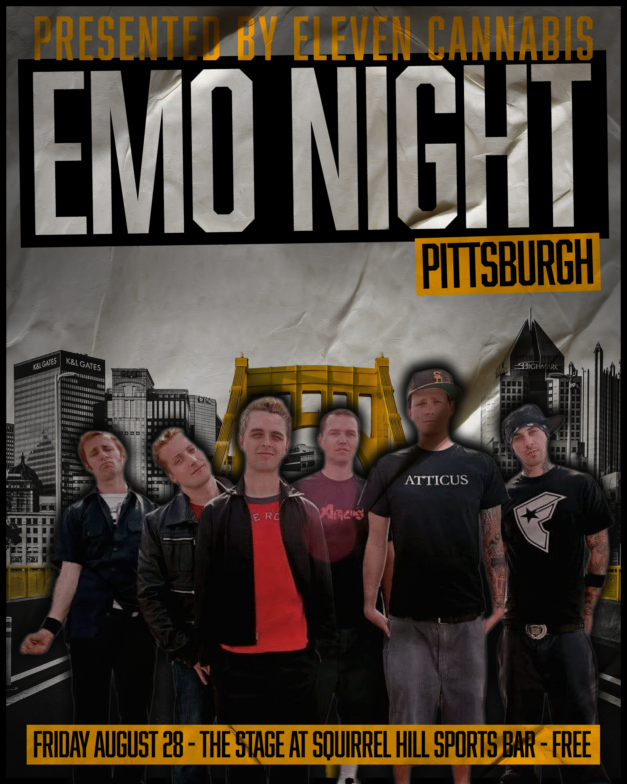 Pittsburgh Emo Night presented by Eleven event poster