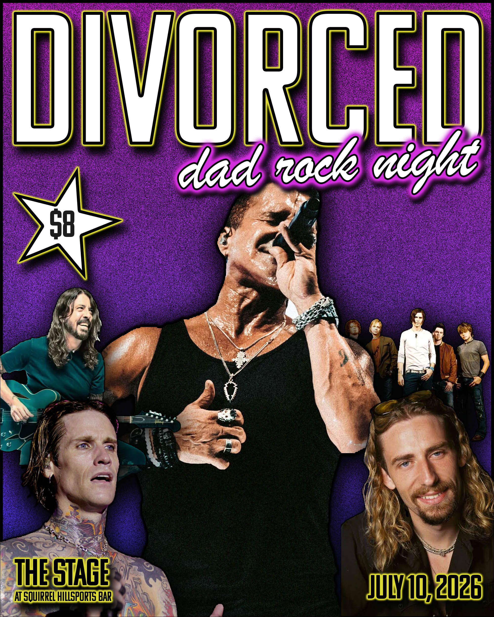 Divorced Dad Rock Night event poster